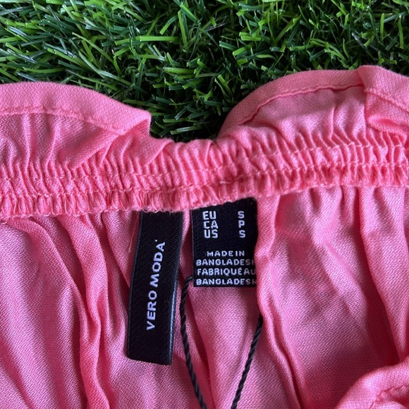 VERO MODA Pink Shoulder Tie Tank Top size small - Picture 7 of 11